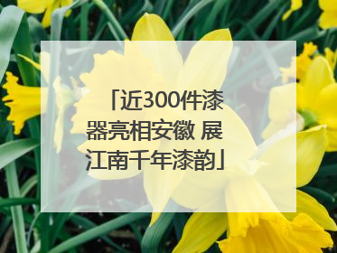 近300件漆器亮相安徽 展江南千年漆韵