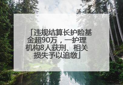 违规结算长护险基金超90万，一护理机构8人获刑、相关损失予以追缴