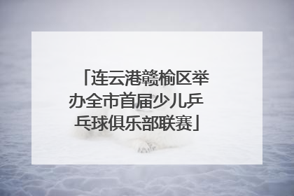 连云港赣榆区举办全市首届少儿乒乓球俱乐部联赛
