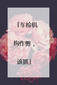 车检机构作弊，该抓