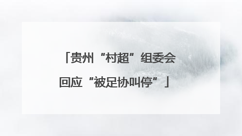 贵州“村超”组委会回应“被足协叫停”