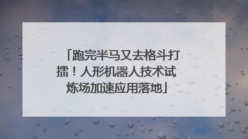跑完半马又去格斗打擂！人形机器人技术试炼场加速应用落地