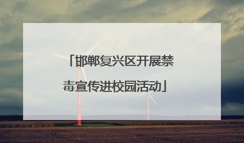 邯郸复兴区开展禁毒宣传进校园活动