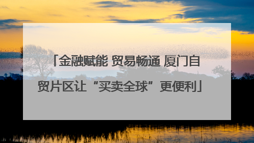 金融赋能 贸易畅通 厦门自贸片区让“买卖全球”更便利