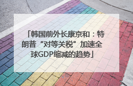 韩国前外长康京和：特朗普“对等关税”加速全球GDP缩减的趋势