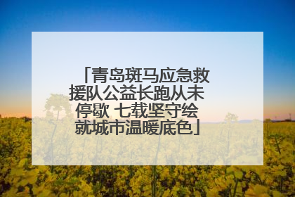 青岛斑马应急救援队公益长跑从未停歇 七载坚守绘就城市温暖底色