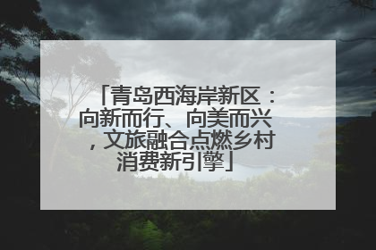 青岛西海岸新区：向新而行、向美而兴，文旅融合点燃乡村消费新引擎