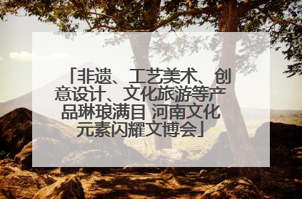 非遗、工艺美术、创意设计、文化旅游等产品琳琅满目 河南文化元素闪耀文博会