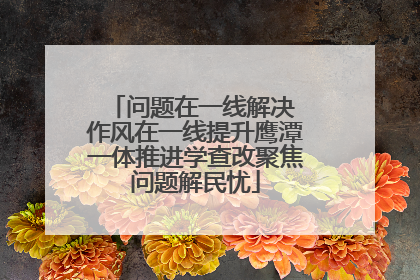 问题在一线解决 作风在一线提升鹰潭一体推进学查改聚焦问题解民忧