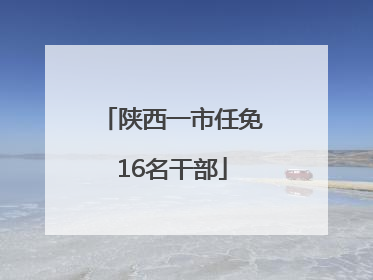 陕西一市任免16名干部