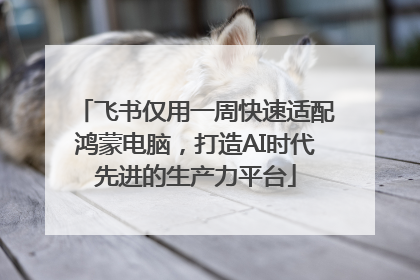 飞书仅用一周快速适配鸿蒙电脑，打造AI时代先进的生产力平台