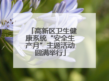 高新区卫生健康系统“安全生产月”主题活动圆满举行