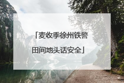 麦收季徐州铁警田间地头话安全