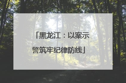 黑龙江：以案示警筑牢纪律防线
