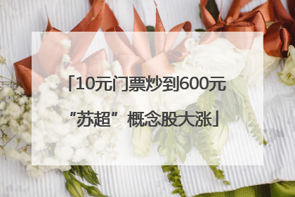 10元门票炒到600元 “苏超”概念股大涨