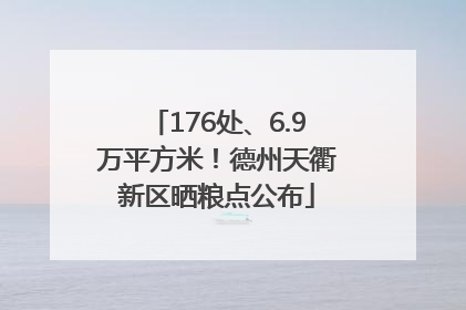 176处、6.9万平方米！德州天衢新区晒粮点公布