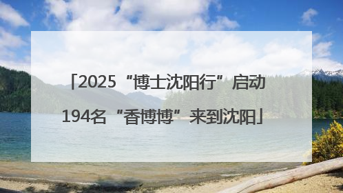 2025“博士沈阳行”启动 194名“香博博”来到沈阳