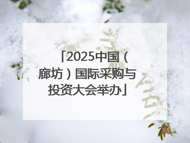 2025中国（廊坊）国际采购与投资大会举办