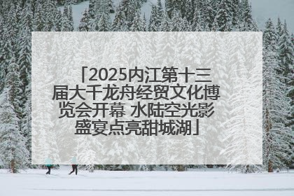 2025内江第十三届大千龙舟经贸文化博览会开幕 水陆空光影盛宴点亮甜城湖
