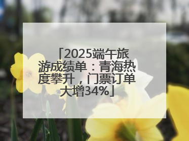 2025端午旅游成绩单：青海热度攀升，门票订单大增34%
