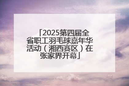 2025第四届全省职工羽毛球嘉年华活动（湘西赛区）在张家界开幕