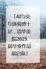 AI与交互体验感十足，清华美院2025届毕业作品展启幕