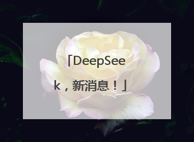 DeepSeek，新消息！